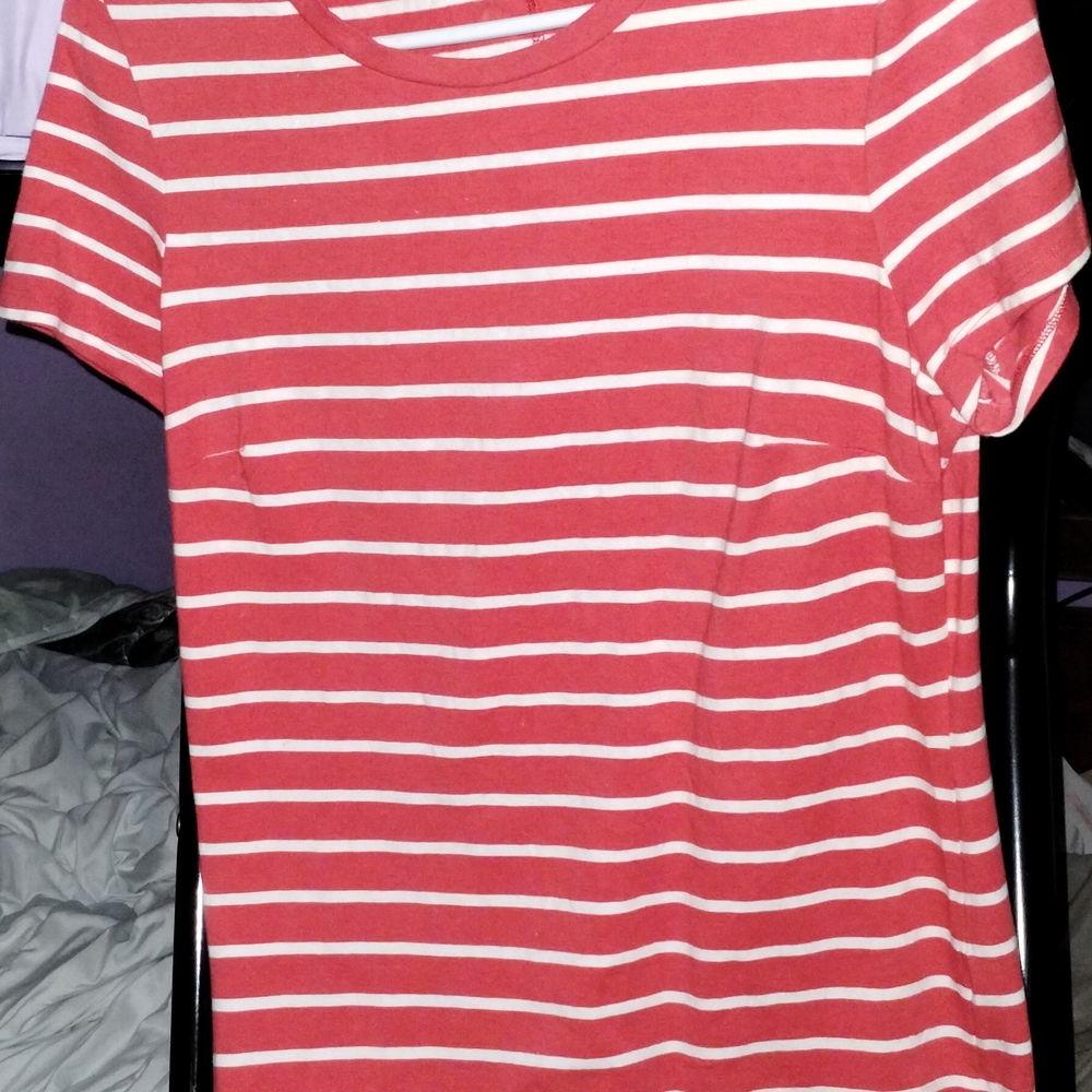 Red and White Striped Dress